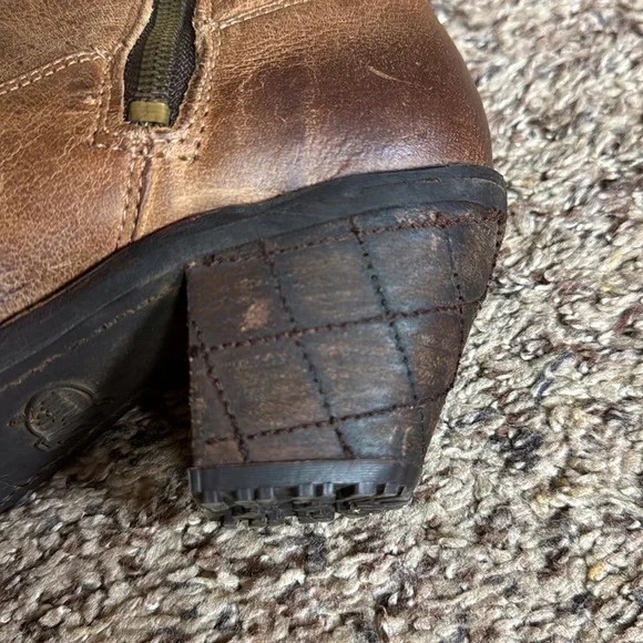 Justin Tan RUSTICO brown distressed leather ankle boots Size 5.5 - Picture 12 of 14